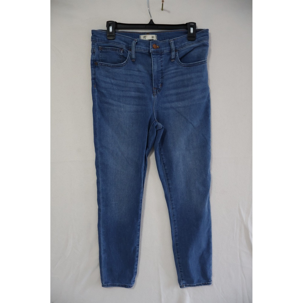 Madewell Roadtripper Crop Jeans Womens 29 Blue High Rise Skinny Stretch Denim